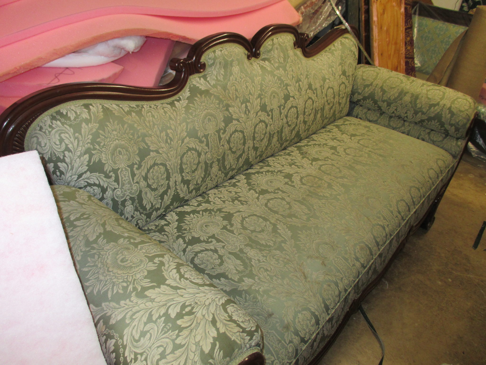 GreenSofa - Vintage Upholstered Sofa